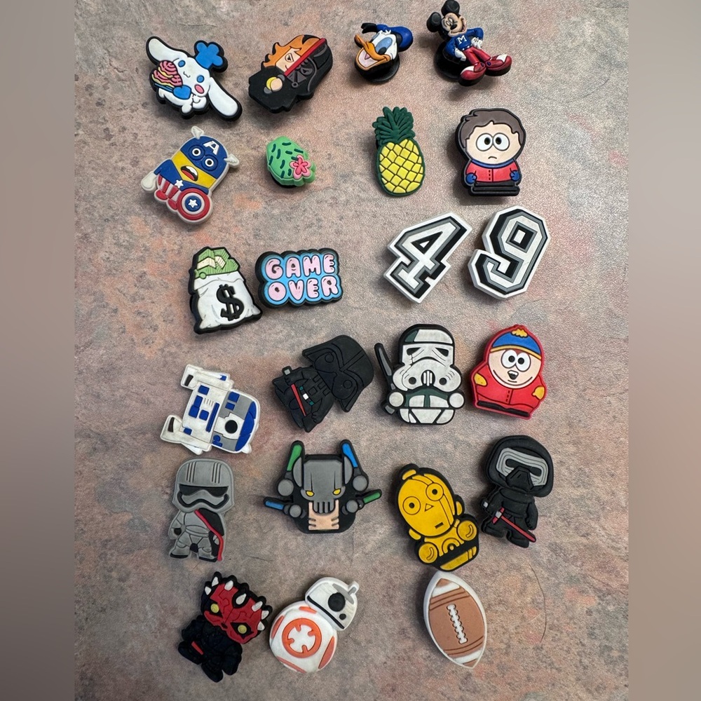 Colorful Cartoon Character Shoe Charms Set